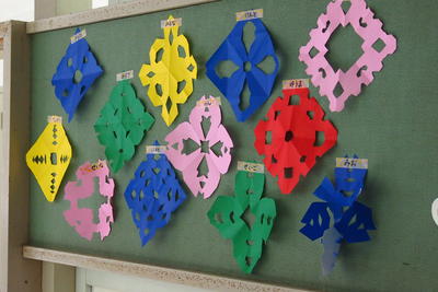 １年生教室の掲示板です